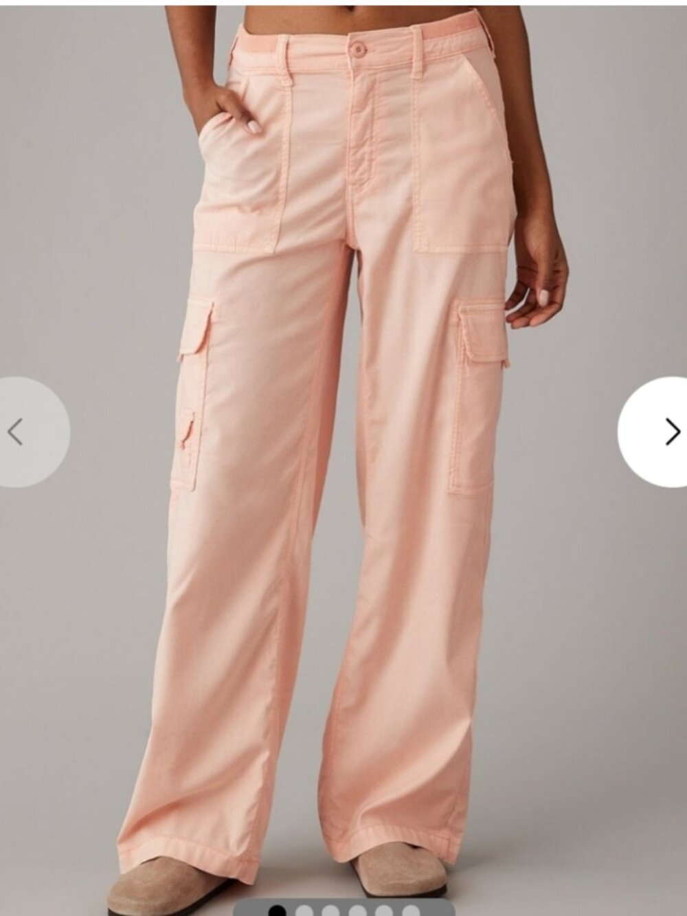 AMERICAN EAGLE Women's Dreamy Drape Stretch Wide-Leg Cargo Pant | Size 6R